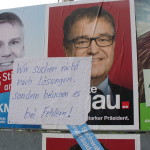 überplakatierte Wahlwerbung - Stichwahl Region Hannover