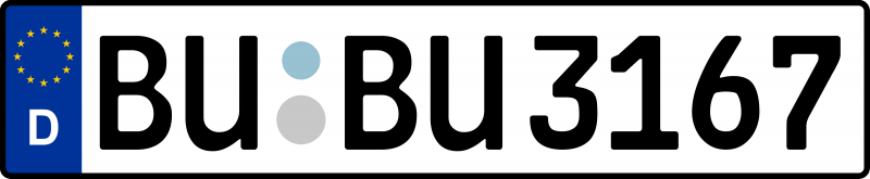 nummernschild BU BU 3167