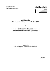 karlspreis 2025 rede von der leyen pdf