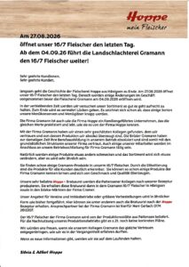 Information der Fleischerei Hoppe pdf